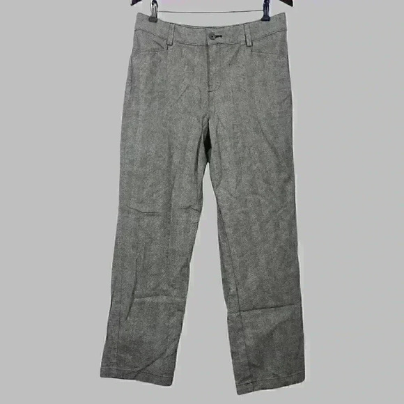 Lee Vintage Relaxed Fit Straight Leg Black & Gray  Plaid Pants Size 12‎ MEDIUM - Picture 1 of 7